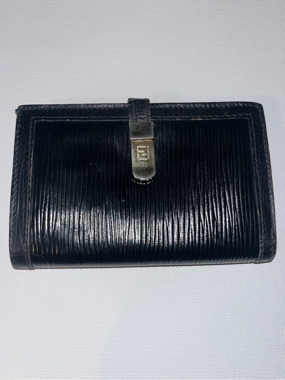 Fendi Vintage Leather Wallet with Clasp